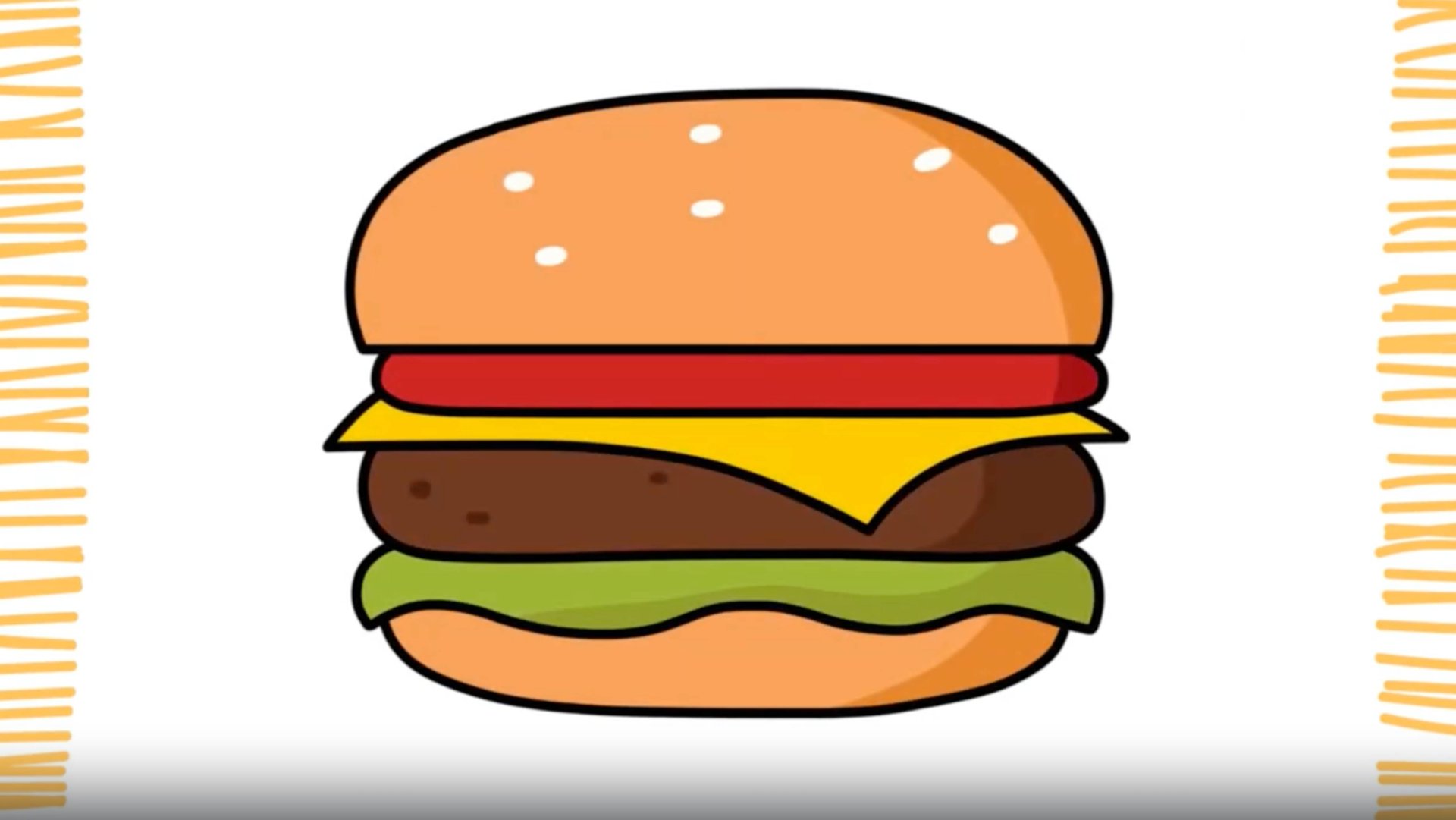 Как нарисовать ГАМБУРГЕР смотреть онлайн