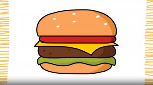 Как нарисовать ГАМБУРГЕР