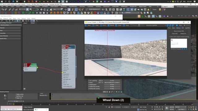 How to create realistic pool water material Corona 3ds Max Quick Archviz Tips Series смотреть онлайн