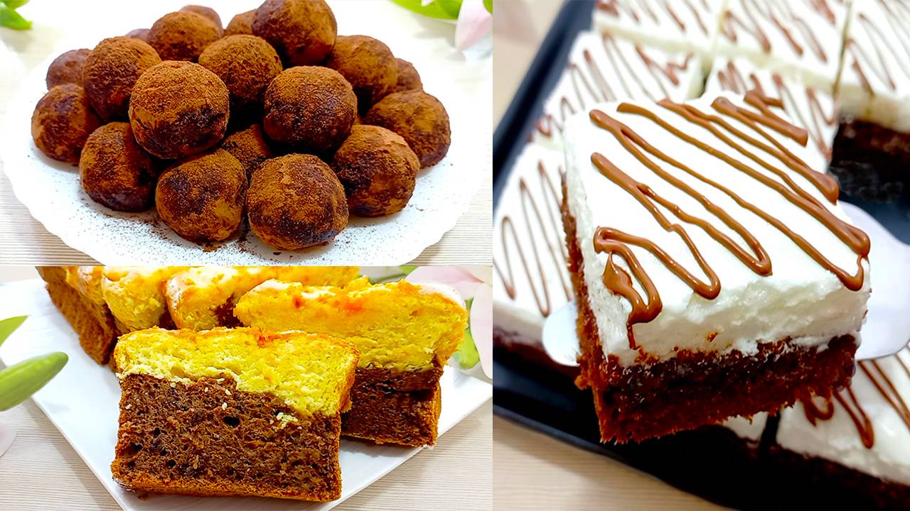 3 рецепта! Ультра-шоколадные десерты! Восхитительно для любого праздника! Попробуйте сами! смотреть онлайн