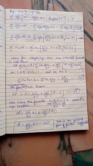 ||Thermodynamic relation from gibbs distribution|| #statistical physics#important смотреть онлайн