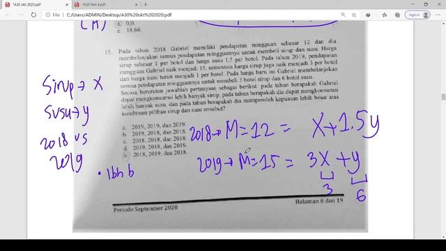 Pembahasan Soal Ujian A30 PAI-Ekonomi Aktuaria Oktober 2020: Nomor 12 Sampai 20 (Part 4) смотреть онлайн