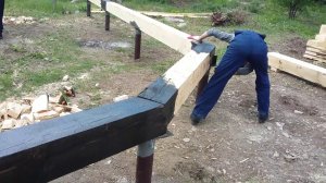 ВИНТОВЫЕ СВАИ, ОБВЯЗКА БРУСА 200×200мм