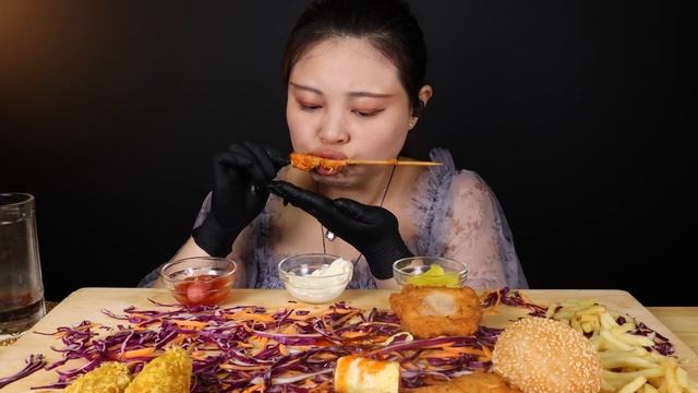 Mukbang)SUB/with Laurie/fried hodgepodge/ASMR eating sounds смотреть онлайн