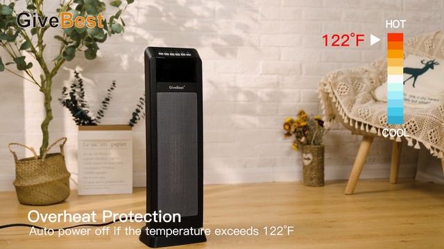 GiveBest Tower Space Heater HPQ15C-EA Silver Mesh смотреть онлайн