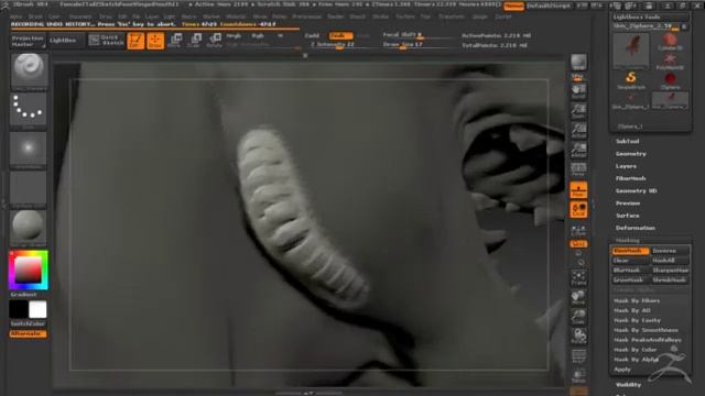 ZBrush Dragon Model - Refining Nasal Plates and Eye Creation смотреть онлайн