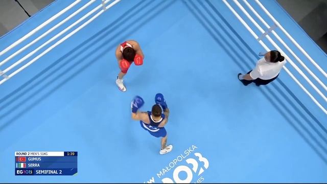 Samet Gümüs (TUR) vs. Federico Serra (ITA) European Games 2023 SF's (51kg) смотреть онлайн