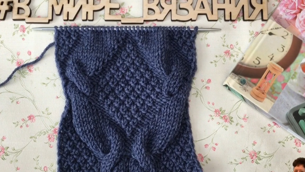 Шикарный узор спицами для мужского кардигана 🔥 смотреть онлайн