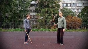 Фехтование тростью La canne de combat. $16 - Удары с разворота