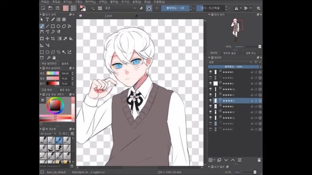 [Sai][Krita][SPEEDPAINTING] 백발 벽안캐 성장기 (1) 소년 смотреть онлайн