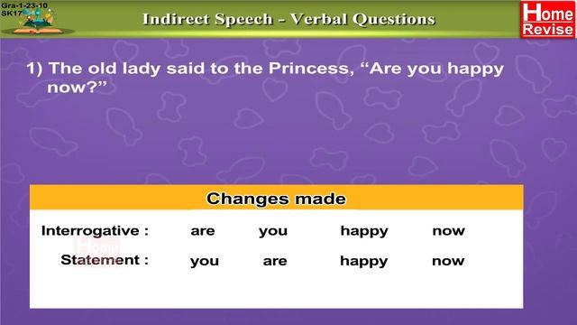 Indirect Speech Verbal Questions | Indirect Speech | English Grammar | Home Revise смотреть онлайн