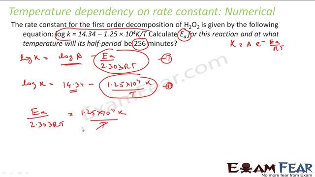Chemistry Chemical Kinetics part 26 (Numerical: Arrhenius equation) CBSE class 12 XII смотреть онлайн