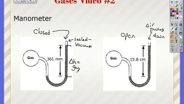 Gases Video #2 - Finding Pressure Using Barometers And Manometers