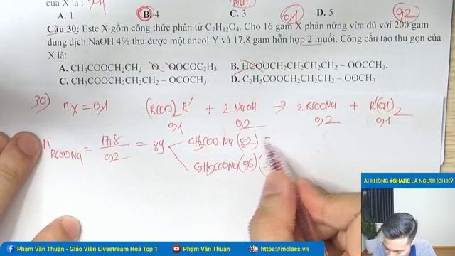 Live 27 Thầy Phạm Minh Thuận - Hóa 12 - Ôn tập HK1 смотреть онлайн