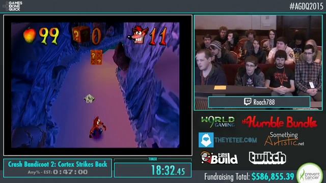 Awesome Games Done Quick 2015 - Part 147 - Crash Bandicoot 2: Cortex Strikes Back by Roach788 смотреть онлайн