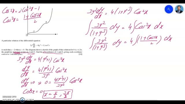 9709-W 2013-Paper 3/3-Q10 Differential Equations A level смотреть онлайн