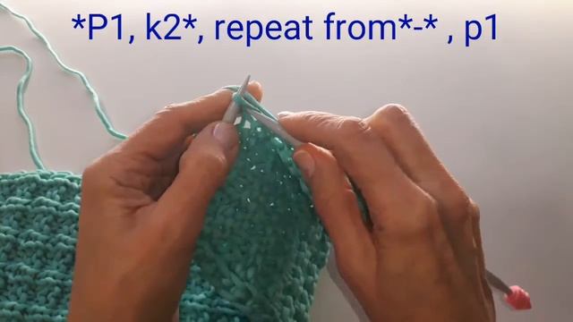 How to knit Broken Rib Stitch Pattern смотреть онлайн