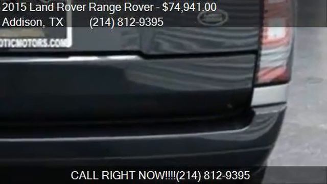 2015 Land Rover Range Rover Supercharged LWB 4x4 4dr SUV for смотреть онлайн