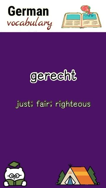 gerecht (just) | German language vocabulary смотреть онлайн