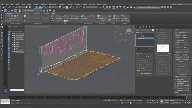 3Ds Max Cloth Corona Scatter Timelapse смотреть онлайн