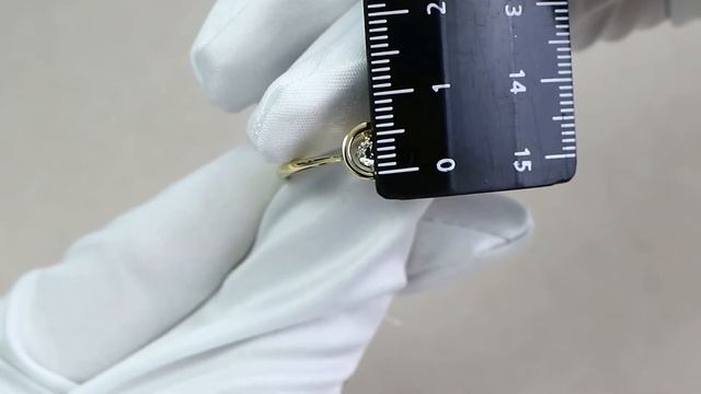 Золотое кольцо ТД Эстет с танцующим фианитом 01К137960 смотреть онлайн