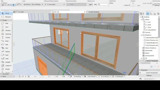 Design a simple three storey building in Archicad смотреть онлайн