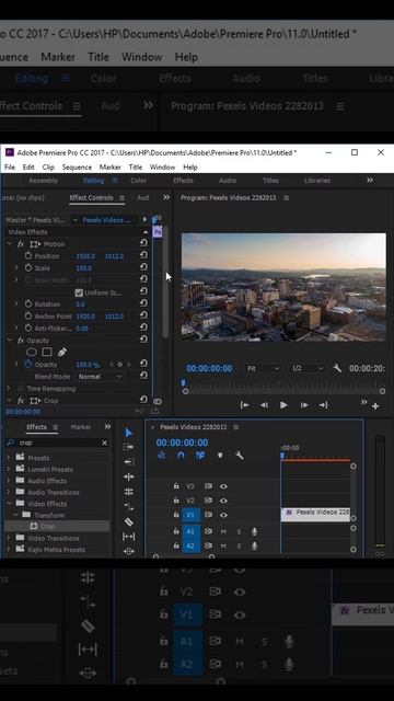 How to Crop Videos In Premiere Pro | Video Editing Tutorial | #shorts смотреть онлайн