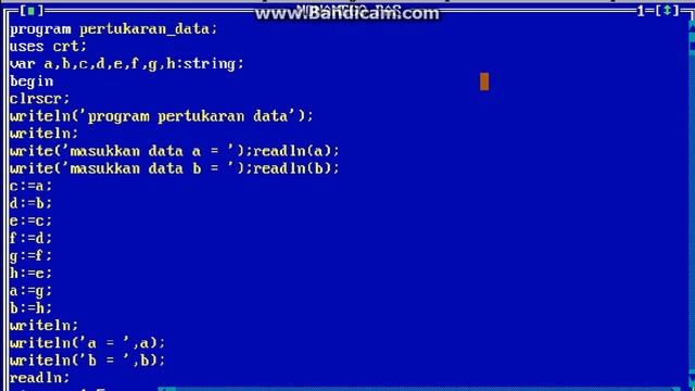F1A115046-TUGAS-2-ALGO-VIDEO TUTORIAL PERTUKARAN DATA TURBO PASCAL 7.0 смотреть онлайн