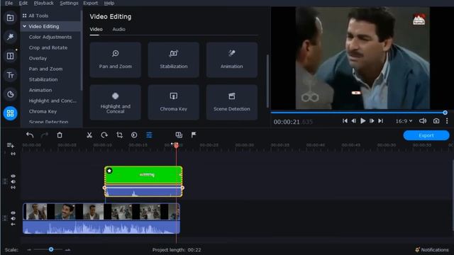 Movavi Video Editor Plus 2021( 5 ) - كيفية اضافة زر الاشتراك بالقناه للفيديو смотреть онлайн