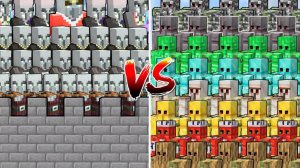 Майнкрафт эксперименты: ВОЙСКА ГОЛЕМОВ против ЗАМКА ИЛЛАГЕР