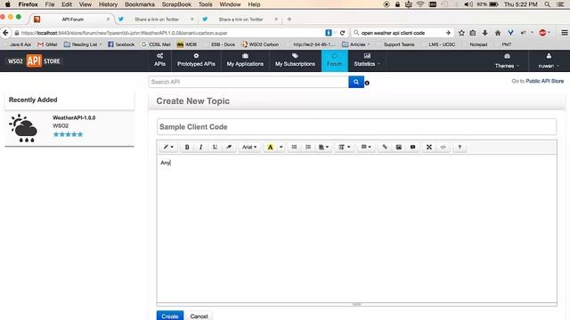 Social and sharing features in WSO2 API Manager, WSO2 APIM Tutorial 03 смотреть онлайн