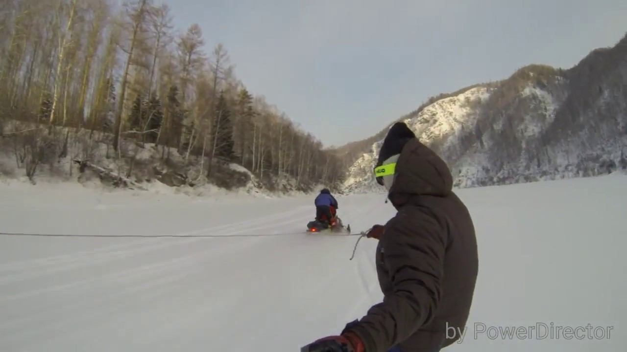 Борд лыжи снегоход (Гонка на реке или лёд Макарака)