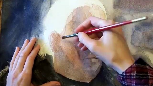 Jon Snow Watercolor Portrait смотреть онлайн