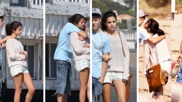 Justin Bieber & Selena Gomez Kiss & Hug on the Beach!! смотреть онлайн