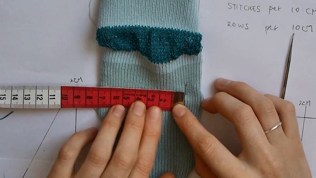 Machine Knitting - DIY Knitted Sports Bra.Calculating Gauge For Beginners. Knitting Calculations