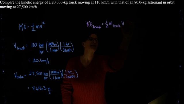Kinetic Energy Example Problem truck v astronaut смотреть онлайн