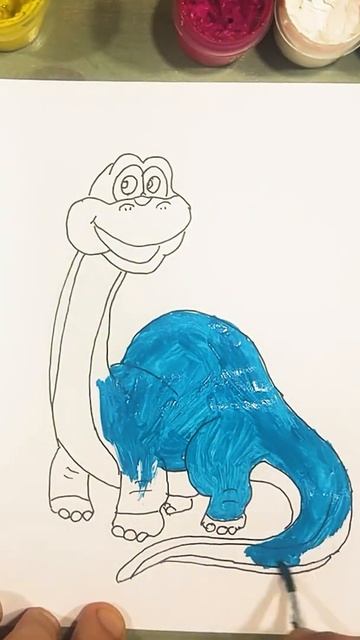 Drawing a dinosaur for children Bolalar uchun dinozavrni chizish Рисование динозавра для детей смотреть онлайн