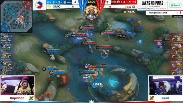 RSG PH vs Onic Match 3 MPL PH S12 Week 1 Tetra D. 01 | RSG vs Onic смотреть онлайн