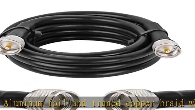 MOOKEERF UHF CB Coax Cable, 8ft KMR400 PL259 Male to Male Coaxial Cable Low Loss UHF Cable CB Coax смотреть онлайн