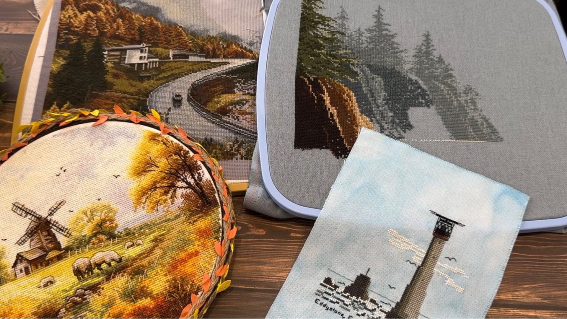 Вышивка крестом/“У старой мельницы” Натальи Юркевич/“Маяк Эдистон”/СП “Маяк-символ надежды”/Процессы смотреть онлайн