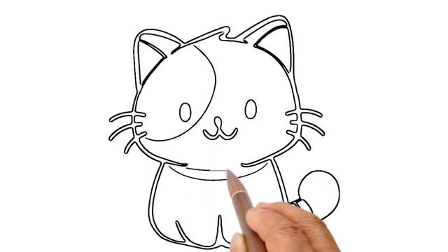How To Draw A Cat Step By Step | Cat Drawing Easy | Drawings For Kids | Kids Videos смотреть онлайн