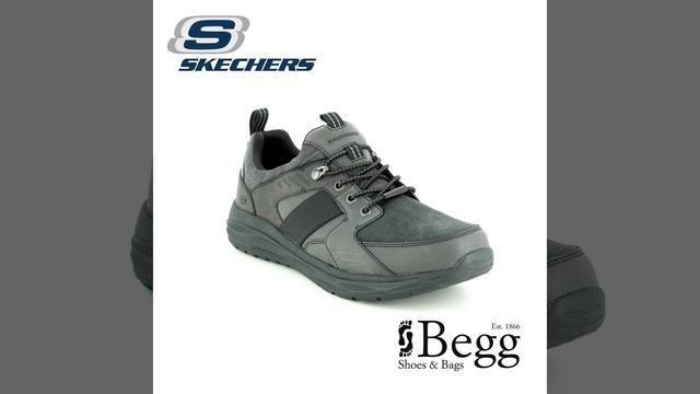 Skechers Harsen Arbor 65606 BLK Black casual shoes смотреть онлайн