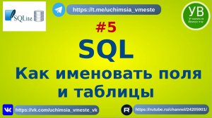 SQL как именовать поля и таблицы | Основы SQL | SQL Введение | SQL для начинающих