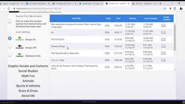 Student Info myON® Google Chrome 2019 12 09 19 01 44 смотреть онлайн
