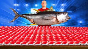 СКОЛЬКО ПОЛУЧИТСЯ СУШИ ИЗ 1 ТУНЦА ?  ВАНЗАЙ  vanzai