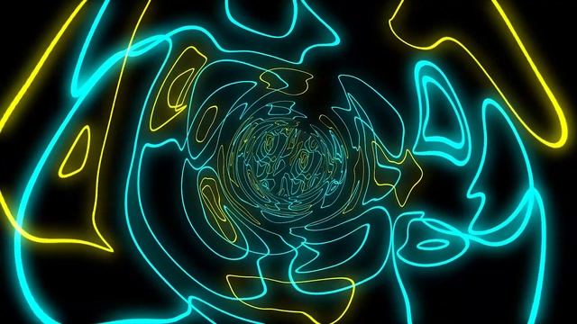 VJ LOOP NEON Yellow & Teal Abstract Background Video Lines Pattern Motion 4k 60fps Screensaver смотреть онлайн