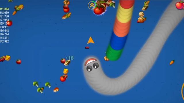 Worm Zone Io Black Biggest Monster Sneak|| Blue Sneak Beat A High Score ||