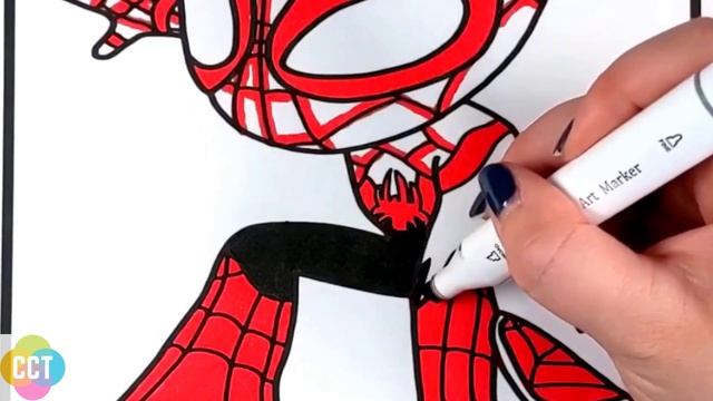 Miles Morales from Spidey And His Amazing Friends | Spin Spidey | Fun Coloring Page | [NCS Release] смотреть онлайн