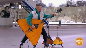 Андрей Киряков и его проект "Три балалайки" - ко Дню космонавтики. Доброе утро. Фрагмент выпуска ...