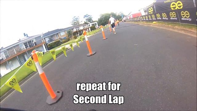 Nowra Triathlon Standard 10km 2 Lap Run Leg Up Close смотреть онлайн